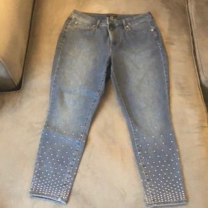 H By Halston Studded Capri Jeans